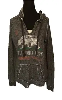 Cali Love Heritage Pacific Merchants Hoodie Gray Pullover Kangaroo Pocket Sz M