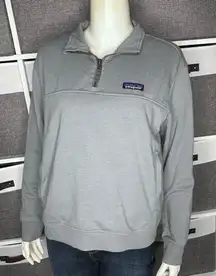Patagonia Ahnya 1/4 Zip Pullover Sweater Size Small Noble Gray
