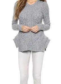 StyleStalker Grey Kyanite Sweater Knit Draped Hem NWT Size Small