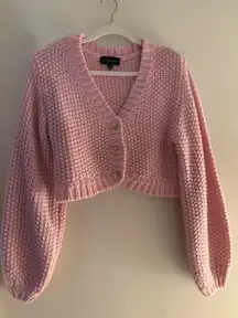 Vici pink button sweater 