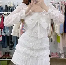 Japanese Kawaii Lolita Sailor Moon Himekaji White Lace Princess Blouse Shirt