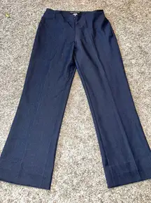 Talk of the Walk Women's Wide Leg Dark‎ Blue Career Dress Pants Size 8