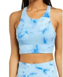 Zella Live In Spray Dye Racerback Bra in blue