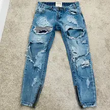 One Teaspoon Trashed Freebird Jeans