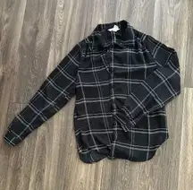 Black and White Button Down Business Casual Shirt