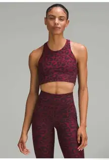 NWT lab Everlux Jacquard Train Bra / Leopardo Jacquard Pomegranate Black