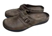 Baretraps Women’s Brown Faux Leather Slip-On Clogs Size 9.5 Mule Slip-On Comfort