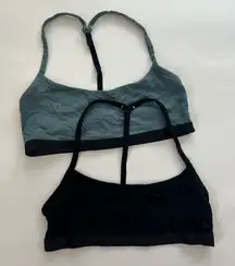 MeUndies UltraModal Core T-Back Bralette M Goblin Blue Black Wireless Loungewear