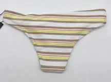 NEW‎ Tavik Womens S Rumor Moderate Swim Bottoms Sunny Lime Stripe Textured