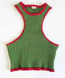 NWT Tropic Of C Crop Womens Rasta Stripe Knit Top Ribbed Racerback Cropped Tank