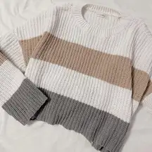 Moon and Madison Two Tone Knit Sweater