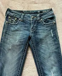 Miss Me Women's Jeans Skinny Low Rise Pockets Blue Denim Size 25