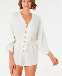 Rip Curl Cream Button-Up Women's Swim Cover-Up