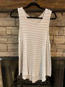 Merona striped gray tank