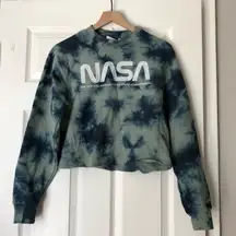 Mighty Fine tie dye NASA Cropped Sweater