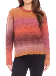 Karen Kane Sweater‎ Womens Large Ombre Pullover Knit Long Sleeve Casual