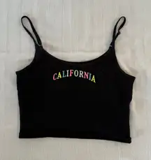 Black California Crop Top