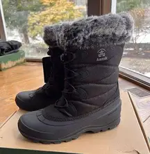 Kamik Women's Momentum 3 Snow Boot Size 10 Black Seam Sealed Waterproof Nylon