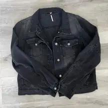 Free People Black Jean Jacket