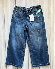 KanCan High Rise Crop Wide Leg Jean Blue Size 8 NWT STITCH FIX