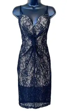 Bebe  BLACK SHEILA LACE DRESS