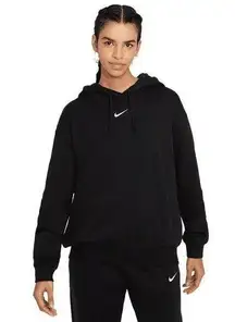 Nike Essentials Black Oversized Pullover Hoodie XS