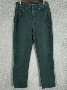 American Eagle  jeans womens 2 green mom straight jean corduroy straight leg