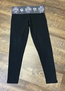 PINK Victorias Secret Yoga Holiday Snowflake Sequin Foldover Leggings Medium Y2K