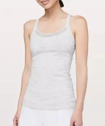 Lululemon Rally Your Heart Gray Criss Cross Back Tank 6