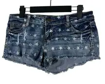1st Kiss Star Patriotic Americana Jean Shorts Women's Size 5