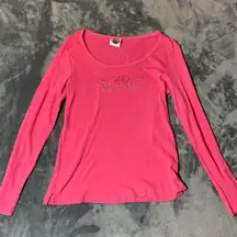 Harley Davidson Pink Womens Long Sleeve Shirt