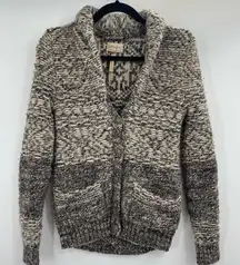 Aritzia Wilfred Free Erable Chunky Knit Sweater Cardigan Shawl Collar Size xs