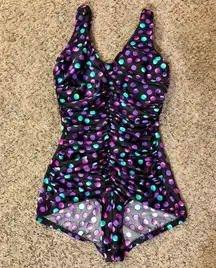 Vintage Monte Carlo Beach Club Swimsuit Womens 10 Used One Piece