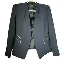 Lafayette 148 Open Front Zipper Detail Blazer Size 4