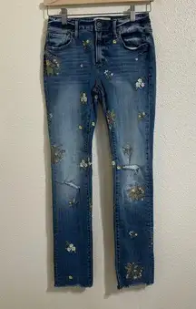 Driftwood Audrey Floral Embroidered Jeans Size W25 - L31