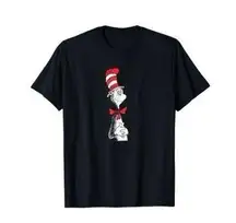 New Womens Dr Seuss Cat in the Hat Read Across America Graphic Tee Shirt - Sz XS