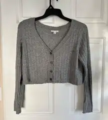 American Eagle Crop Sweater Grey