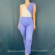 Vintage 80s Colorblock Jumpsuit