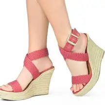 JustFab Breeze ankle wrap espadrilles