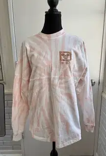 Disney Parks Pink and White Tie Dye Spirit Jersey XS vacation travel‎ beach