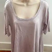 Free People lilac oversized 100% cotton bohemian summer round neck tunic, size S