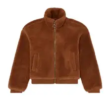 WeWoreWhat Teddy Bomber Jacket - Copper - MEDIUM