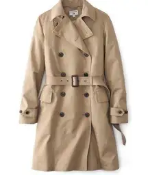 UNIQLO Ines‎ de la Fressange Cotton double breasted Tan Trench Coat size XS