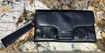 Kate Spade VINTAGE:  New York | black cowhide  leather wristlet