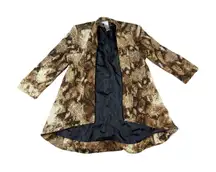 Alberto Makali Snakeskin Print‎ Open Front Blazer Jacket - Size M