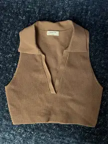 Aritzia Contour Cropped Collared Tank