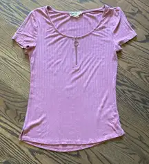 Pink Republic Pink Zip Up T-Shirt