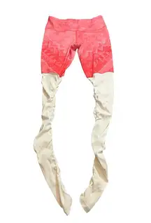 ALO Yoga red strawberry/cream Goddess legging Women’s Size Small Tie Dye Look