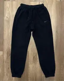 black Sherpa fleece sweatpants