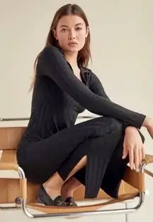 Reformation Black Two piece lounge set